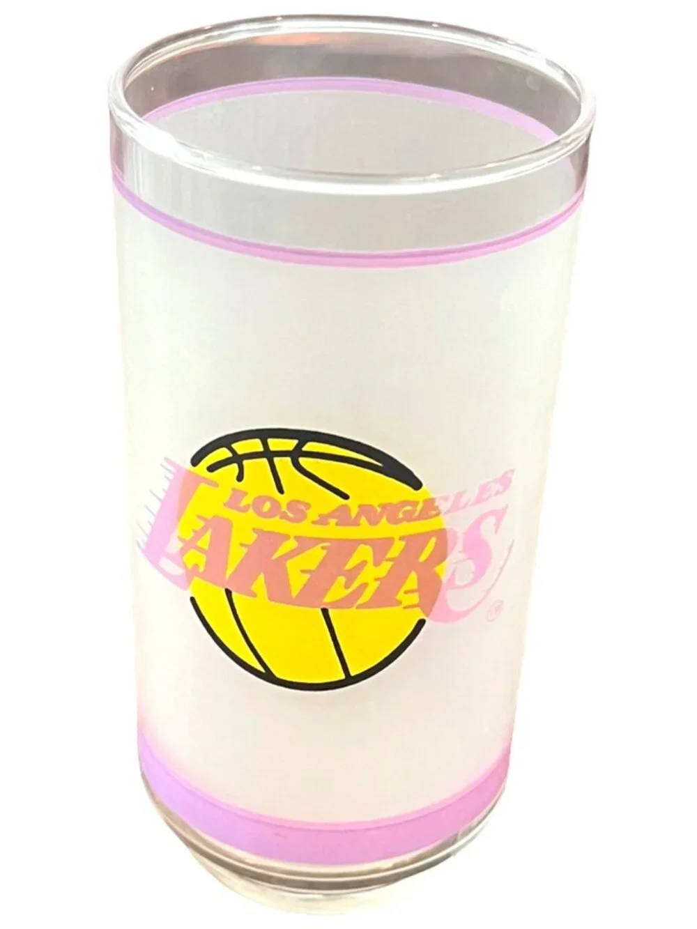 Los Angeles Lakers - Mobile Gas Vintage NBA Libby Frosted Glass Tumbler